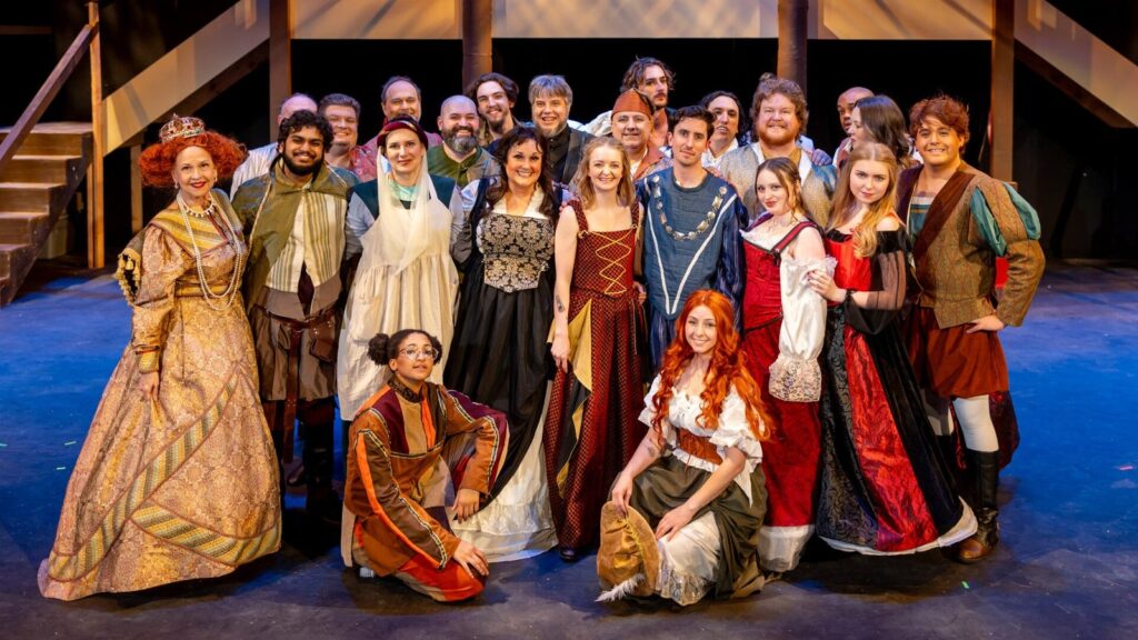 The cast of Shakespeare in Love together on stage